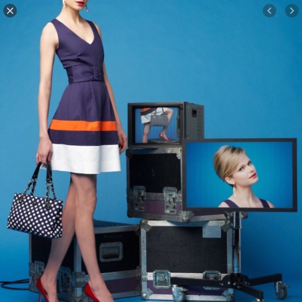 $358 Kate Spade Sawyer Dress Blue 4